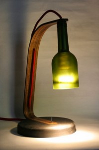 Recycled Wine Bottle Desk Lamp