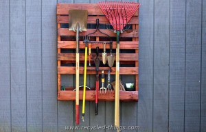 Recycled Wood Pallet Tool Rack