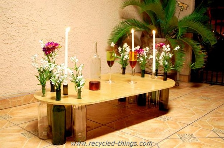 Wine Bottles Coffee Table