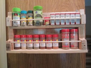 Wooden Pallet Spice Rack