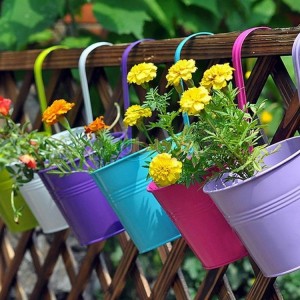 Colorful Flower Pots Garden Decor