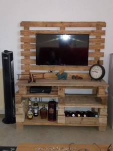 Pallet Media Console with Storage