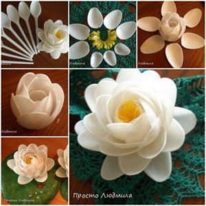 DIY Plastic Spoons Flower