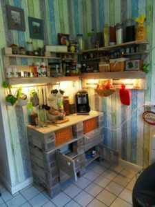 Pallet Shelves and Cabinet