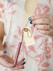 Glittered Wooden Spoon Favors