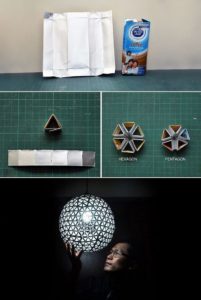 Recycled TetraBox Lamp
