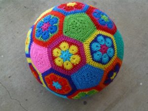 Crocheted Flower Soccer Ball