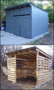 Old Wood Pallet Garden Shed