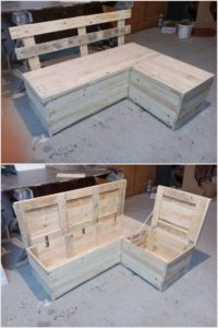 Pallet Sofa Bench with Storage