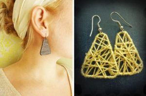 Paperclips + String Earrings