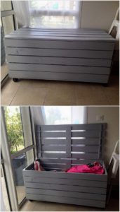 Wooden Pallet Storage Chest