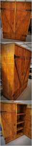 Wooden Pallet Wardrobe