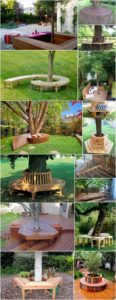 Creative & Inspiring Tree Seats Around Trees