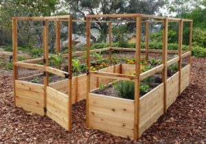 Raised Garden Bed with Fence for Garden