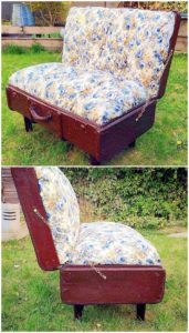Recycled Suitcase Comfy Couch