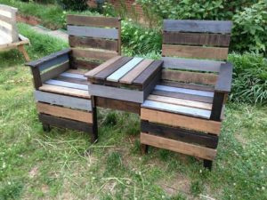 Pallet Chairs Bench