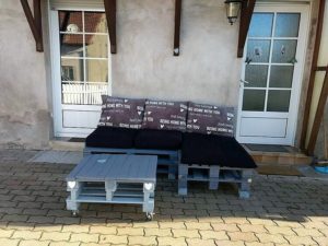 Pallet Patio Couch and Table
