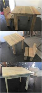 Pallet Table and Chair for Kids