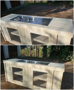 Pallet Sink with Cabinet