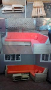 Recycled Pallet Couch and Table