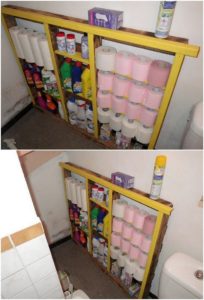 Pallet Bathroom Rack