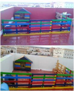 Pallet Pet House and Fence