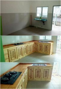Pallet Kitchen Cabinets