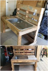 Recycled Pallet Sink
