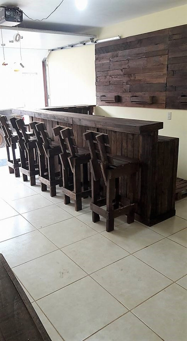 Pallet Bar and Chairs