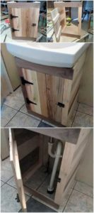 Pallet Sink with Cabinet
