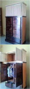 Recycled Pallet Closet