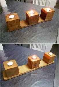 Pallet Candles Holder