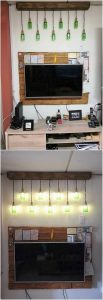 Pallet Chandelier and Wall LED Holder