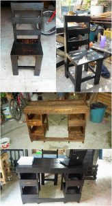Pallet Computer Table and Chair