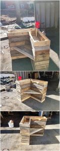 Pallet Seat with Planter
