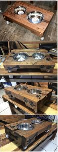 Pallet Dog Bowl Stand
