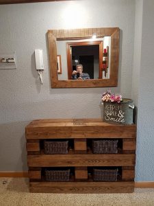 Pallet Dressing Table and Mirror Frame