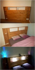 Pallet Headboard with Lights