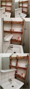 Pallet Bathroom Shelf