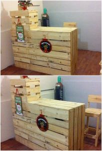 Wood Pallet Counter Table