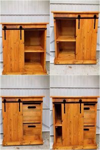 Pallet Cabinet with Sliding Doors
