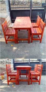 Pallet Chairs and Table