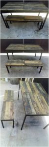 Pallet Dining Table and Bench