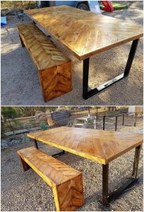 Pallet Dining Table and Bench