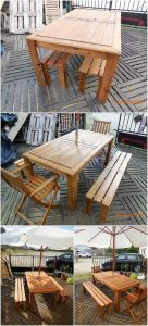 Pallet Table and Benches