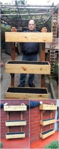 Pallet Wall Planter Stand