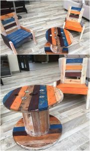 Pallet Adirondack Chairs and Table