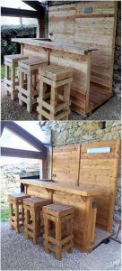 Pallet Bar and Stools