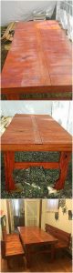Pallet Table and Benches