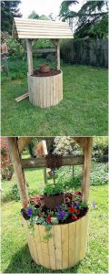 Pallet Wishing Well Planter